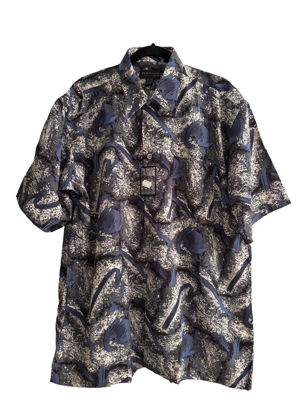 VTG 90s Platinum Club Abstract Button Down Shirt Deadstock XL